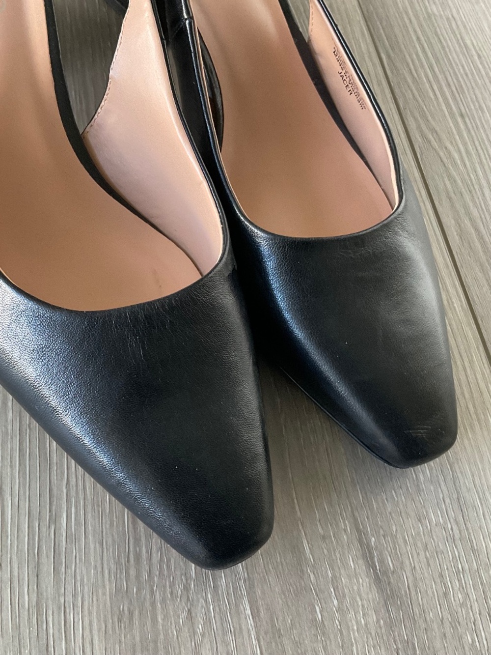 FRANCO SARTO Jacer Slingback Pump Block Heel in Black Leather Size 9.5 - Picture 8 of 14